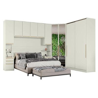 Quarto Modulado Casal Ambiente 5 Seletto 5 Peças Areia - Henn