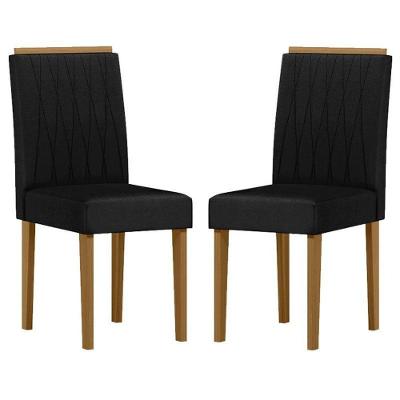 Cadeira Para Mesa De Jantar Ana Kit 2 Peças Ype Veludo Preto – New Ceval