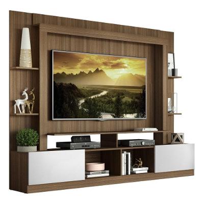 Estante Tv 65" E 2 Portas Oslo Multimóveis V3395 Madeirada/Branca Madeirado/Branco