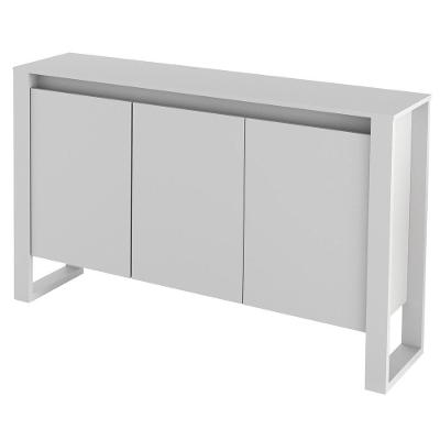Balcão Escritório Com 3 Portas Multimóveis Vcr25044 Branco Branco