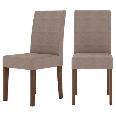Cadeira Para Mesa De Jantar Josi Kit 02 Peças Liso Amêndoa Cappuccino – Poliman