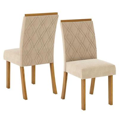 Cadeira Para Mesa De Jantar Vita Kit 02 Peças Linho – Henn