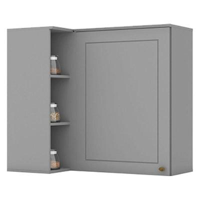 Armário Aéreo Canto Reto 1 Porta Americana Cinza – Henn