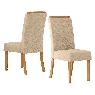 Cadeira Para Mesa De Jantar Ester Kit 02 Peças Linho – Henn