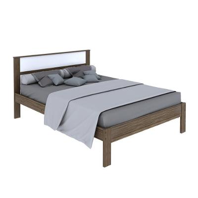 Cama De Casal Para Colchão 138 X 188 Cm Multimóveis Vcr35009 Nogal/Branco Nogal/Branco