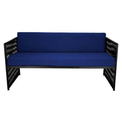 Namoradeira Santiago Para área Externa De Fibra Sintética Preto/azul
