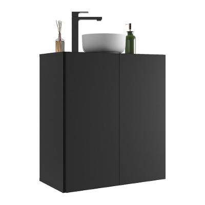 Gabinete Banheiro 2 Portas Suspenso 63Cm Multimóveis V5007 Preto Preto