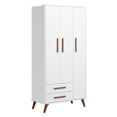 Guarda Roupa Infantil Q Encanto Retrô 3830 Branco Acetinado – Qmovi