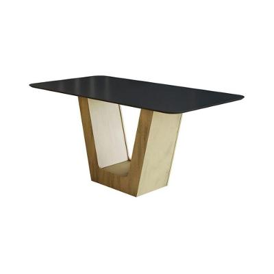 Mesa De Jantar 180cm Multimóveis Cr50046 Carvalho/preta Carvalho/preto