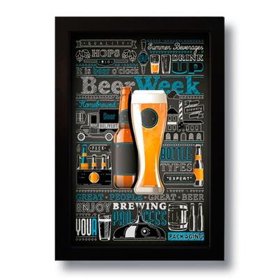 Quadro Decorativo Beer Week Vintage 33x43 Cm