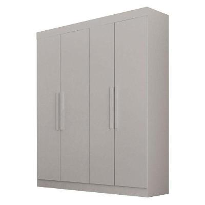 Guarda Roupas Solteiro 4 Portas Canadá Branco – Leifer Móveis