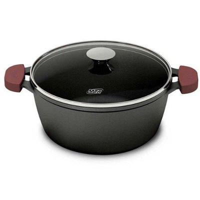 Caçarola De Ferro Com Tampa De Vidro 26cm Mta 8374