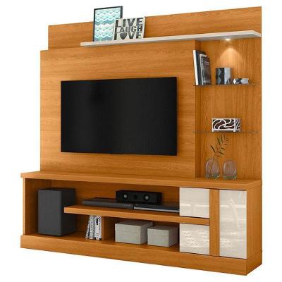 Estante Home Theater Alan Cinamomo Off White – Madetec