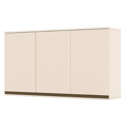 Armário Aéreo 3 Portas 120 Cm Connect Off White – Henn