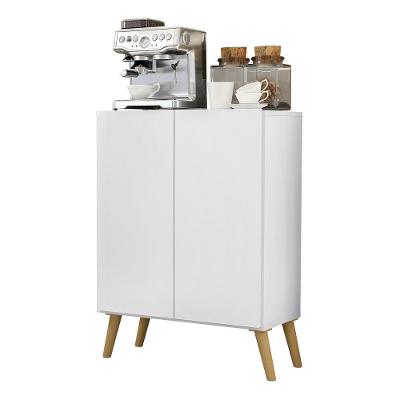 Aparador Buffet 2 Portas Retrô Veneza Multimóveis V3609 Branco/Natural Branco/Natural