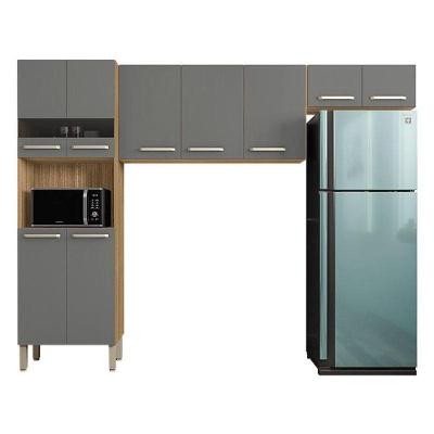 Kit Cozinha Versalhes Plus 3 Peças Freijó Gris - Kits Paraná
