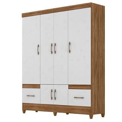 Guarda Roupa Casal Ms912 6 Portas Naturale Branco - Moval