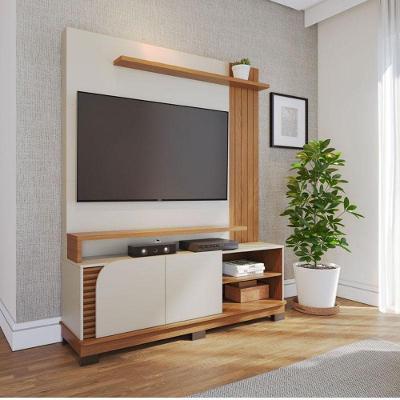 Estante Home Theater Ambiente Jurerê 1.5 Off White Matte Freijó – Colibri
