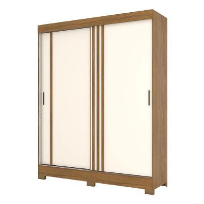 Guarda Roupa Solteiro B353 Nature Off White Cinza Flex – Briz Móveis
