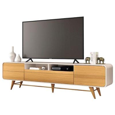 Rack Bancada Para Sala época Off White Cinamomo – Hb Móveis