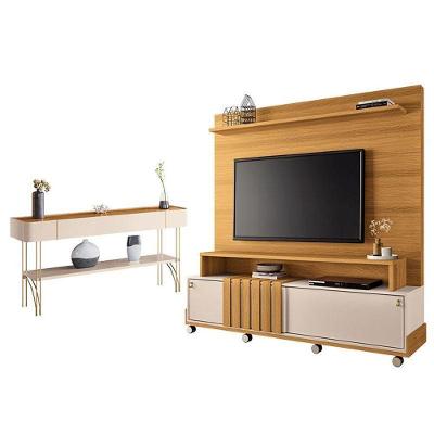 Estante Home Theater Bold E Aparador Vivant Cinamomo Off White – Hb Móveis