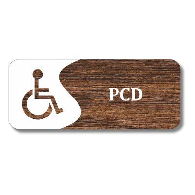 Placa Sinalização Banheiro Pcd Sanitário 25x10 Cm