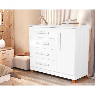Cômoda Grécia Moderna Com Sapateira Lateral – 4 Gavetas Para Máxima Organização