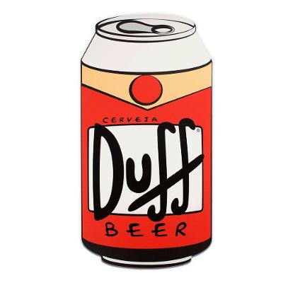 Placa Decorativa Recorte Cerveja Duff 40x20 Cm