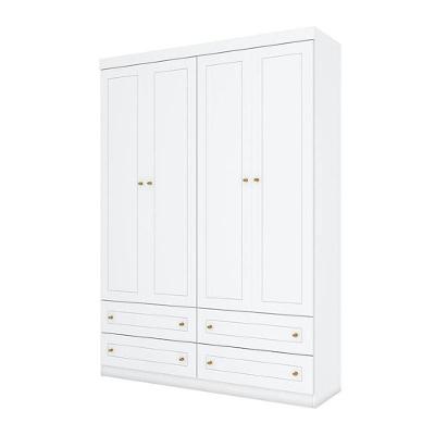 Guarda Roupa Infantil Mississipi 4 Portas Branco Hp – Henn