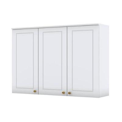 Armário Aéreo 3 Portas 120 Cm Nova York Branco Hp – Henn