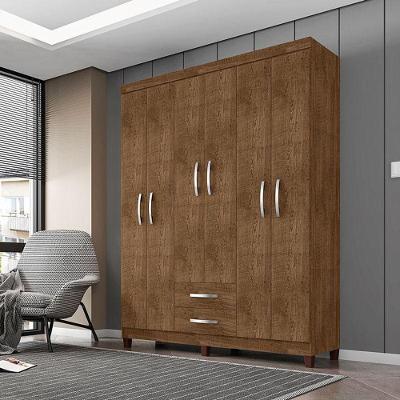 Guarda Roupa Casal Ambiente Modena 6 Portas Malbec - Incorplac