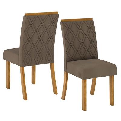 Cadeira Para Mesa De Jantar Vita Kit 02 Peças Bege – Henn