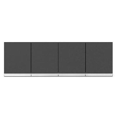 Armário Aéreo Para Cozinha Andréia 4 Portas 150 Cm Cinza Fosco - Ajl