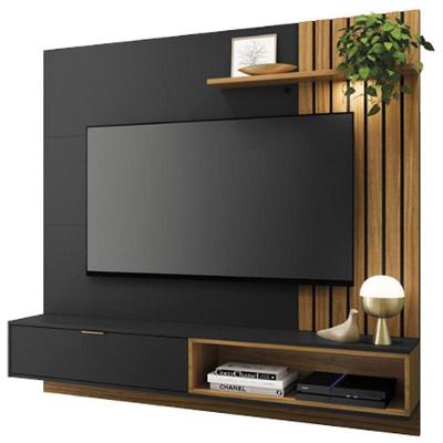 Painel Para Tv Home Suspenso Tocantins 1.8 Preto Acetinado Noce Milano - Colibri