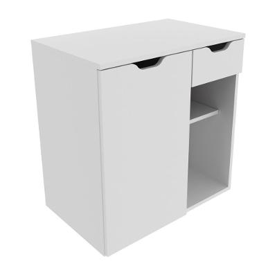 Gabinete Banheiro 1 Porta 1 Gaveta 60Cm Multimóveis Vcr10085 Branco Branco