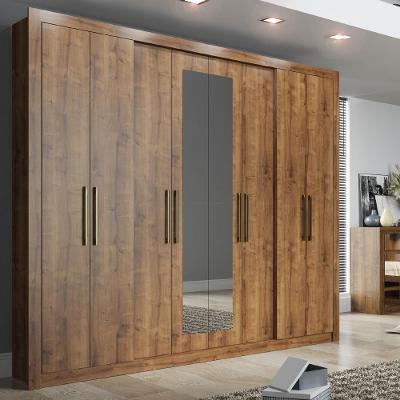 Guarda Roupa Casal 8 Portas 4 Gavetas Espelho 1096 Carraro - Native Native