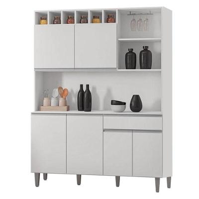 Armário Para Cozinha Kit Alice Branco Brilho - Ajl