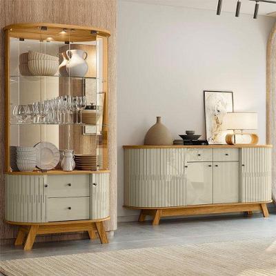 Aparador Para Sala Buffet Ambiente Mônaco E Cristaleira Moss Cumaru Opala – Madetec