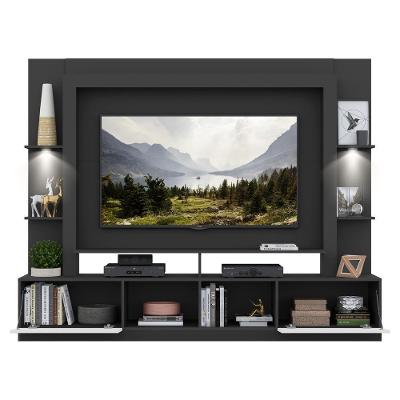 Rack Estante com Suporte Tv 65´´ Leds Preto/Branco