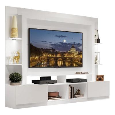 Estante Com Suporte Tv 65" E Leds Berlim Multimóveis V3384 Branca Branco