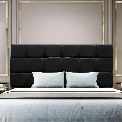 Cabeceira Estofada Cama Box Casal 160 Cm Costa Rica Suede Preto
