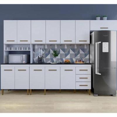 Cozinha Completa Atenas 12 Portas 3 Gavetas Kaiki Móveis - Branco