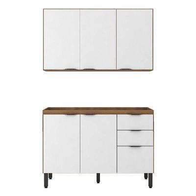 Cozinha Modulada Firenze Fi0009 Amêndola Branco - Demóbile