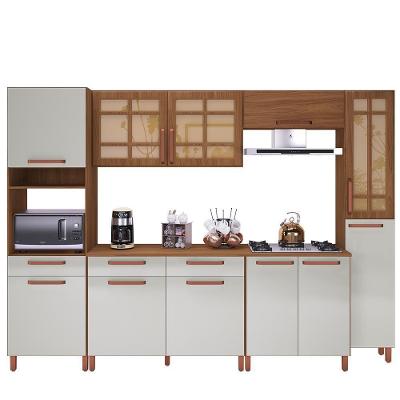 Cozinha Modulada Monza 6 Peças Com Torre Quente 1 Forno Freijó/off White - Indékes Freijó/off White