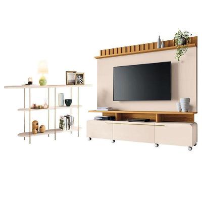 Estante Home Theater Artís Off White Cinamomo E Aparador Infinity Off White – Hb Móveis