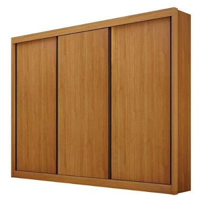 Guarda Roupa Casal 3 Portas São Paulo Gold Cinamomo – Leifer Móveis