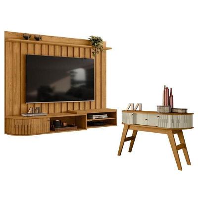 Estante Home Theater Suspenso ímola Com Aparador Estoril Cumaru Opala – Madetec