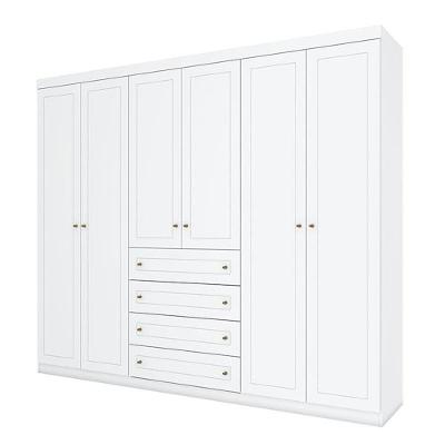 Guarda Roupa Casal Americano 6 Portas Branco Hp – Henn