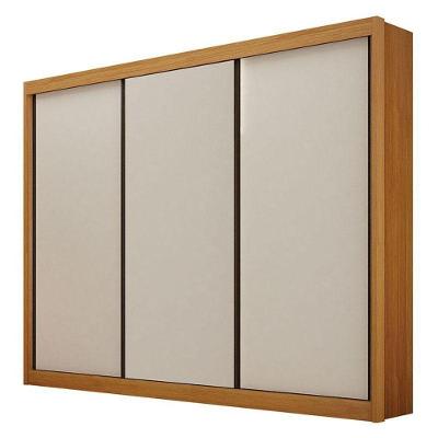 Guarda Roupa Casal 3 Portas São Paulo Gold Cinamomo Off White – Leifer Móveis