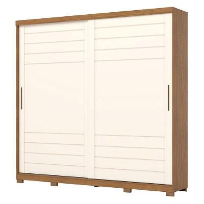 Guarda Roupa Casal Cayman 2 Portas Nature Off White – Henn